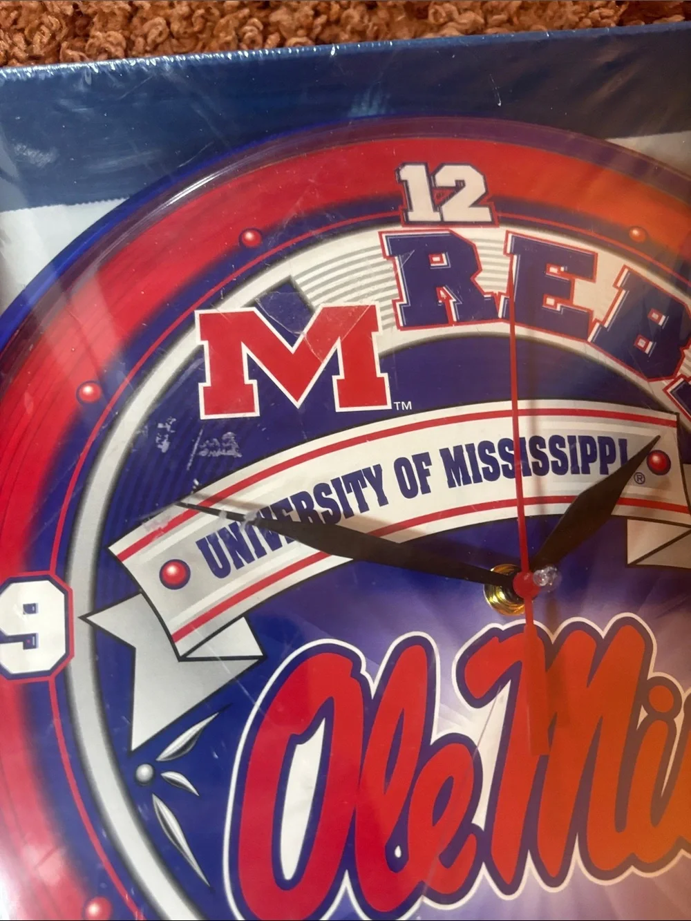 WinCraft Ole Miss Red and Blue Rebels Wall Clock